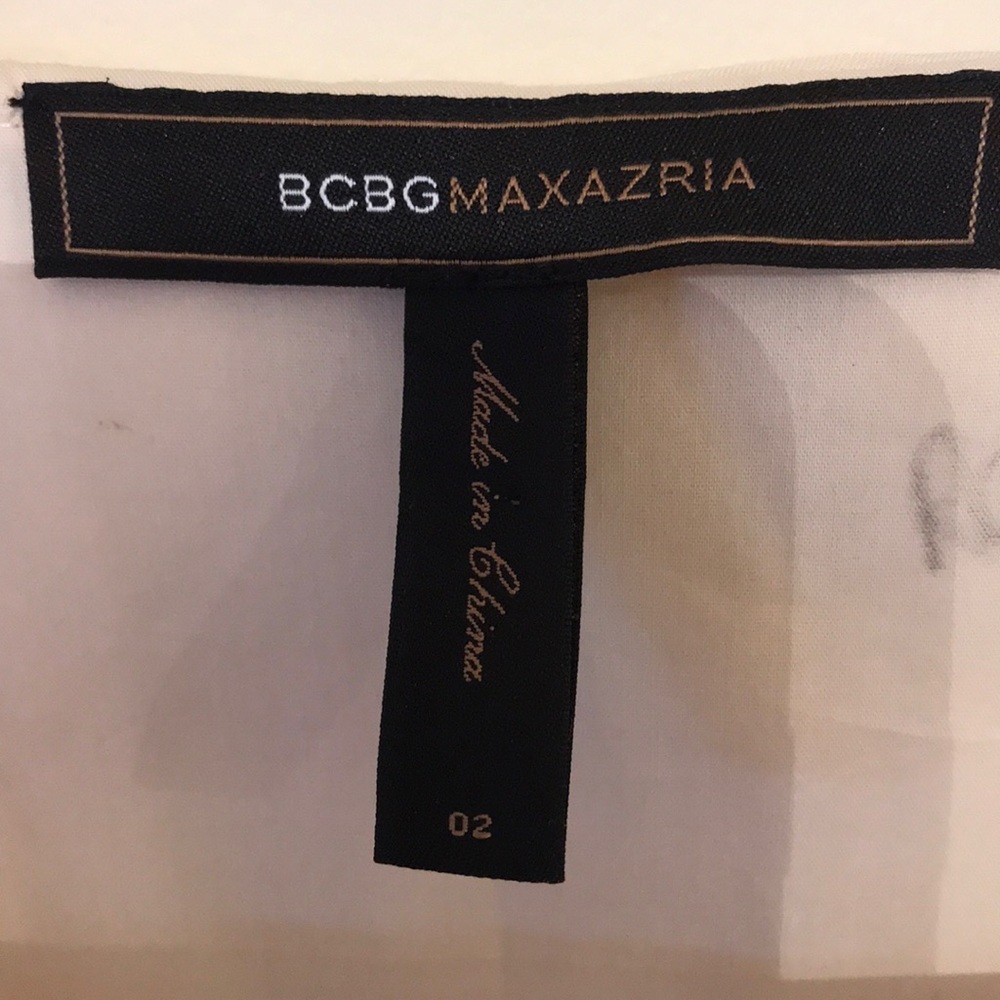 BCBGMaxAzria | Violet and Cream Colour Block Dress - Picture 9 of 9